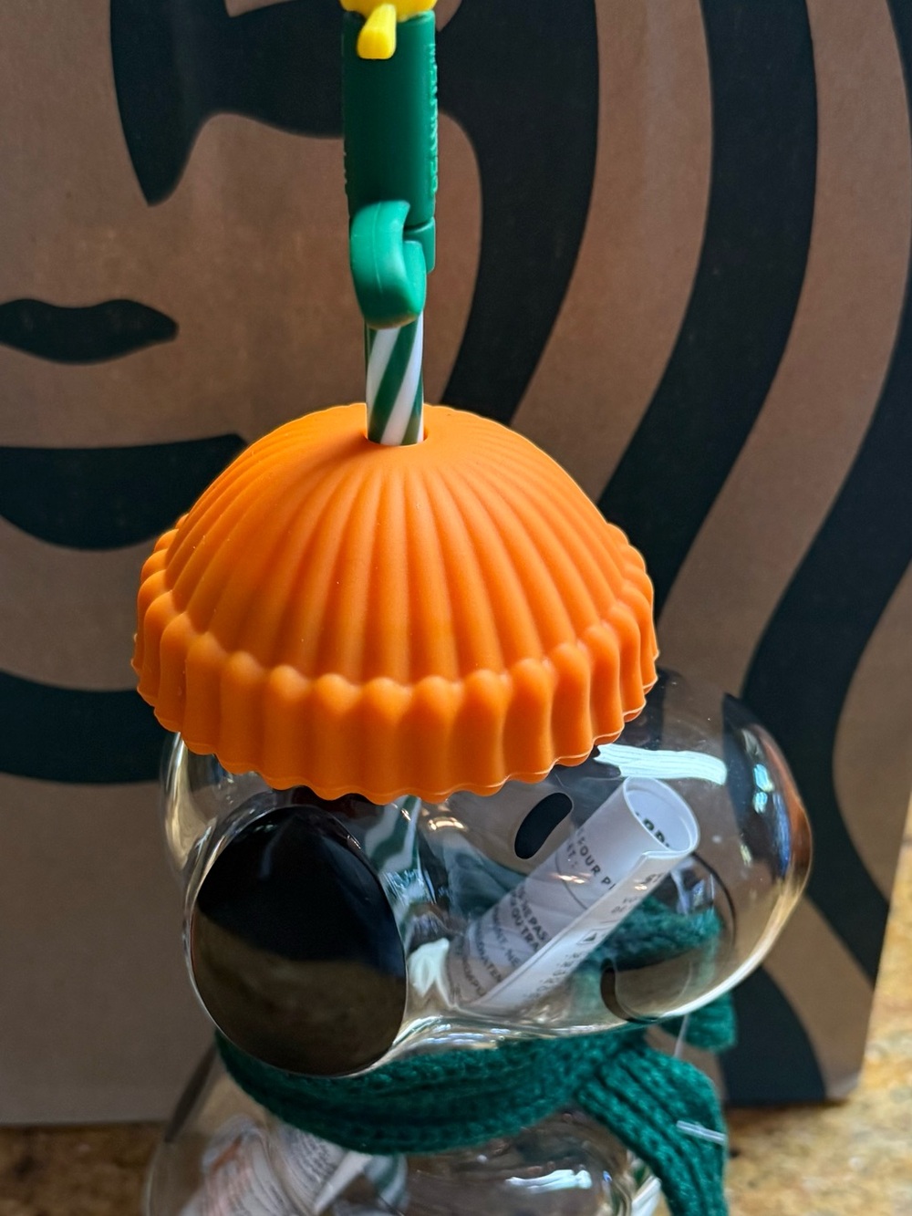 Starbucks Limited Edition Snoopy Glass Cup and Pin Set - Picture 2 of 16